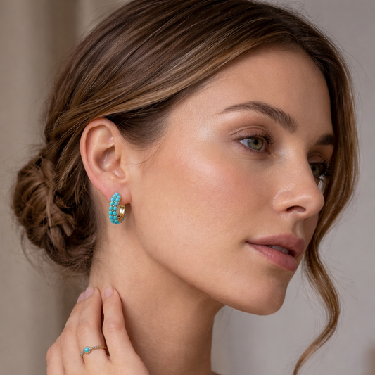 Aurelia Turquoise Luxe Hoops