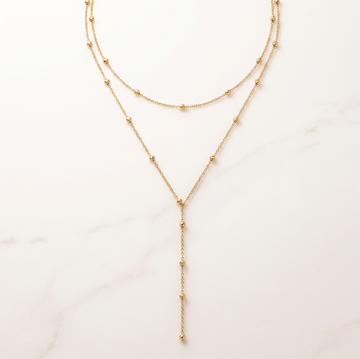 Celeste Double Layer Drop Necklace