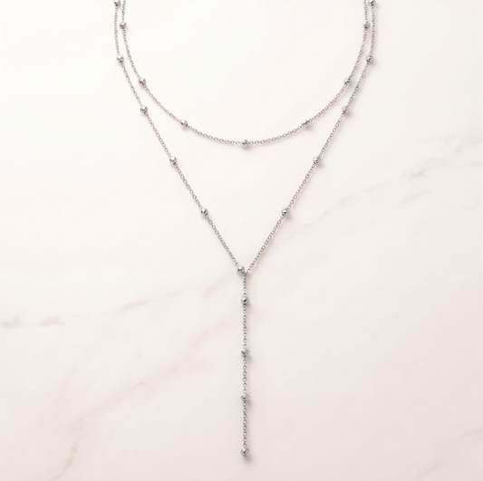 Celeste Double Layer Drop Necklace