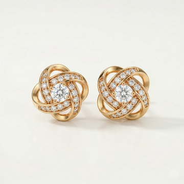Aurelia Knot Zirconia Earrings