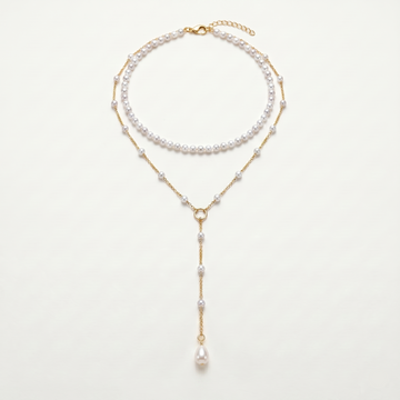 Celestial Pearl Cascade Necklace