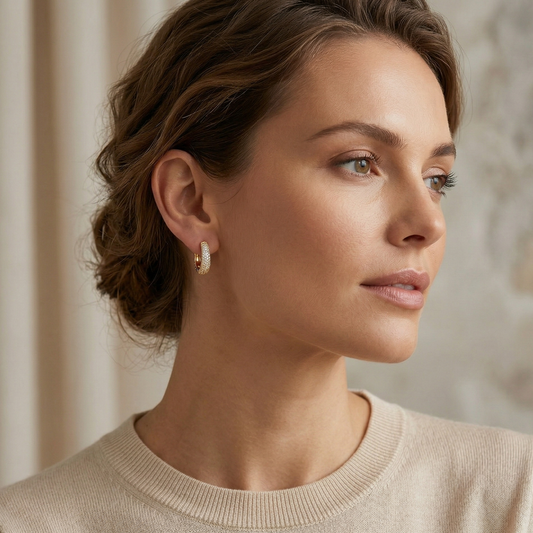Parisian Luxe Sparkle Hoops