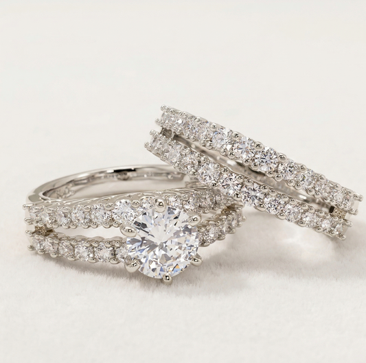 Aurora Lux Zirconia Bridal Ring Set