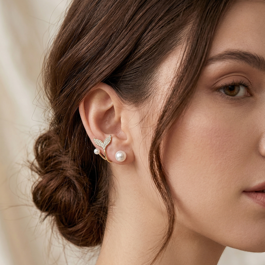 Aurelia Pearl Mermaid Earrings