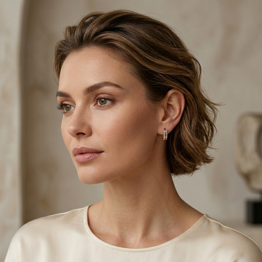 Aurora Crystal Hoop Earrings