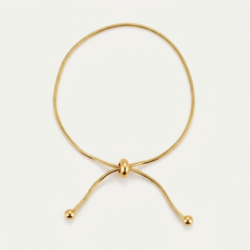 Minimal Gold Adjustable Anklet