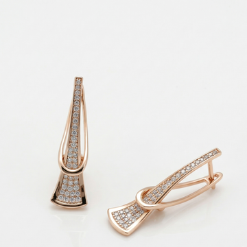 Aurelia Zirconia Gold Drop Earrings