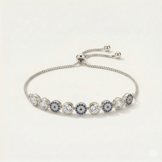 Evil Eye Crystal Adjustable Bracelet