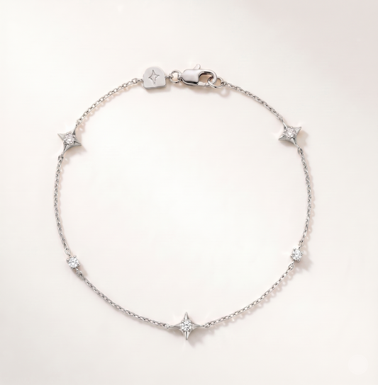 Celestial Diamond Star Bracelet