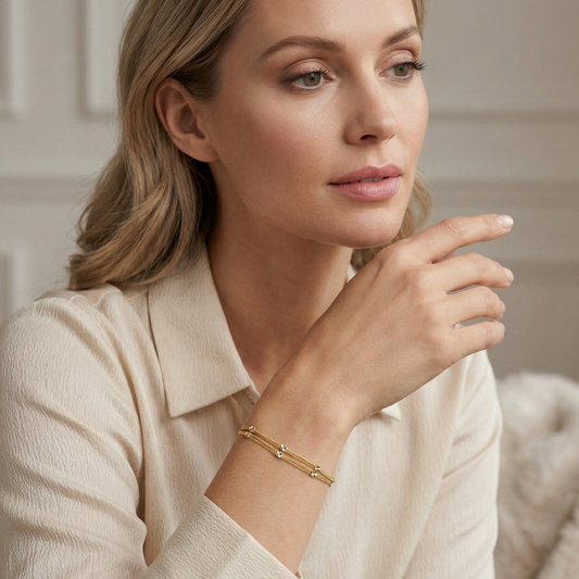 Double Layer Gold Bracelet
