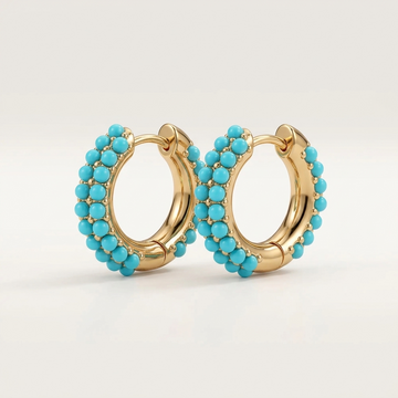 Aurelia Turquoise Luxe Hoops