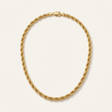 Gold Rope Chain Necklace