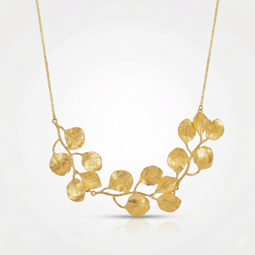 Golden Leaf Statement Necklace