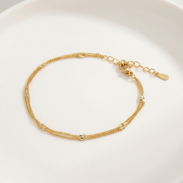Double Layer Gold Bracelet