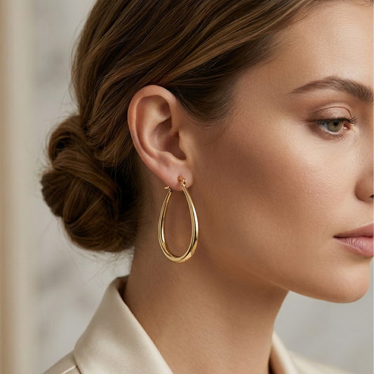 Lumière Oval Hoop Earrings