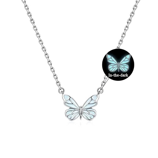 Blue Butterfly Necklace