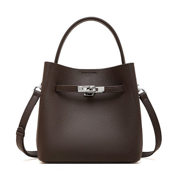 Lock Buckle Bucket Bag