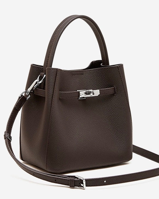 Lock Buckle Bucket Bag