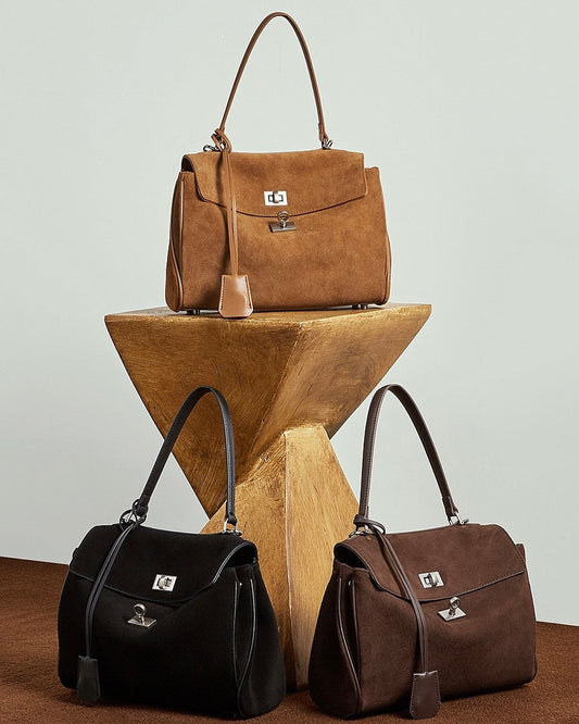 Auréa Suede Lock Bag