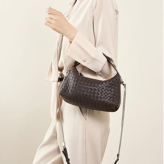 Noir Intrecciato Chain Bag