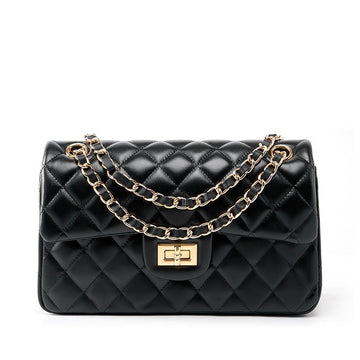 Quilted Gold Chain Flap Bag