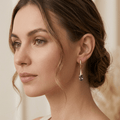 Amethyst Zirconia Gold Drop Earrings - Orlumea