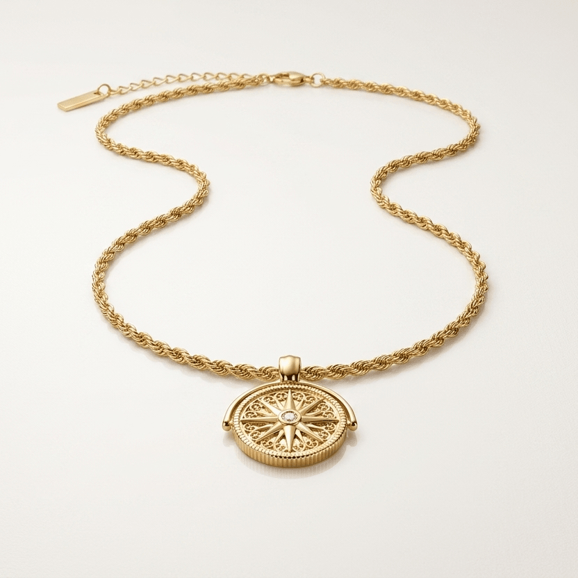 Astra Compass Necklace - Orlumea