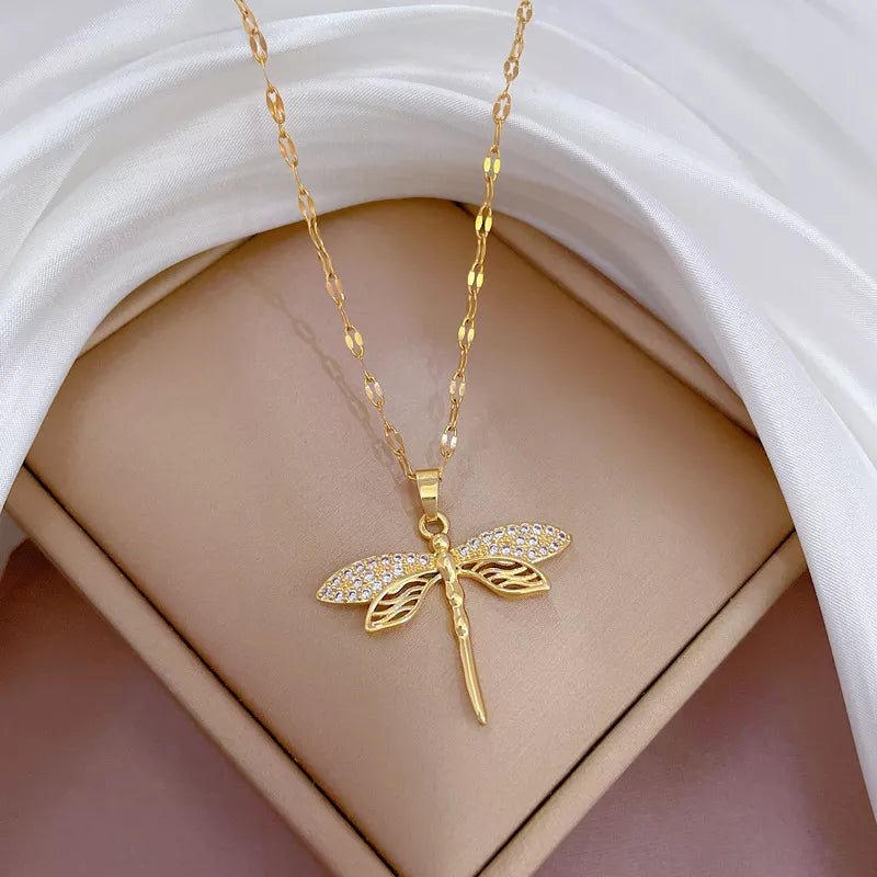 Aurelia Dragonfly Necklace - Orlumea