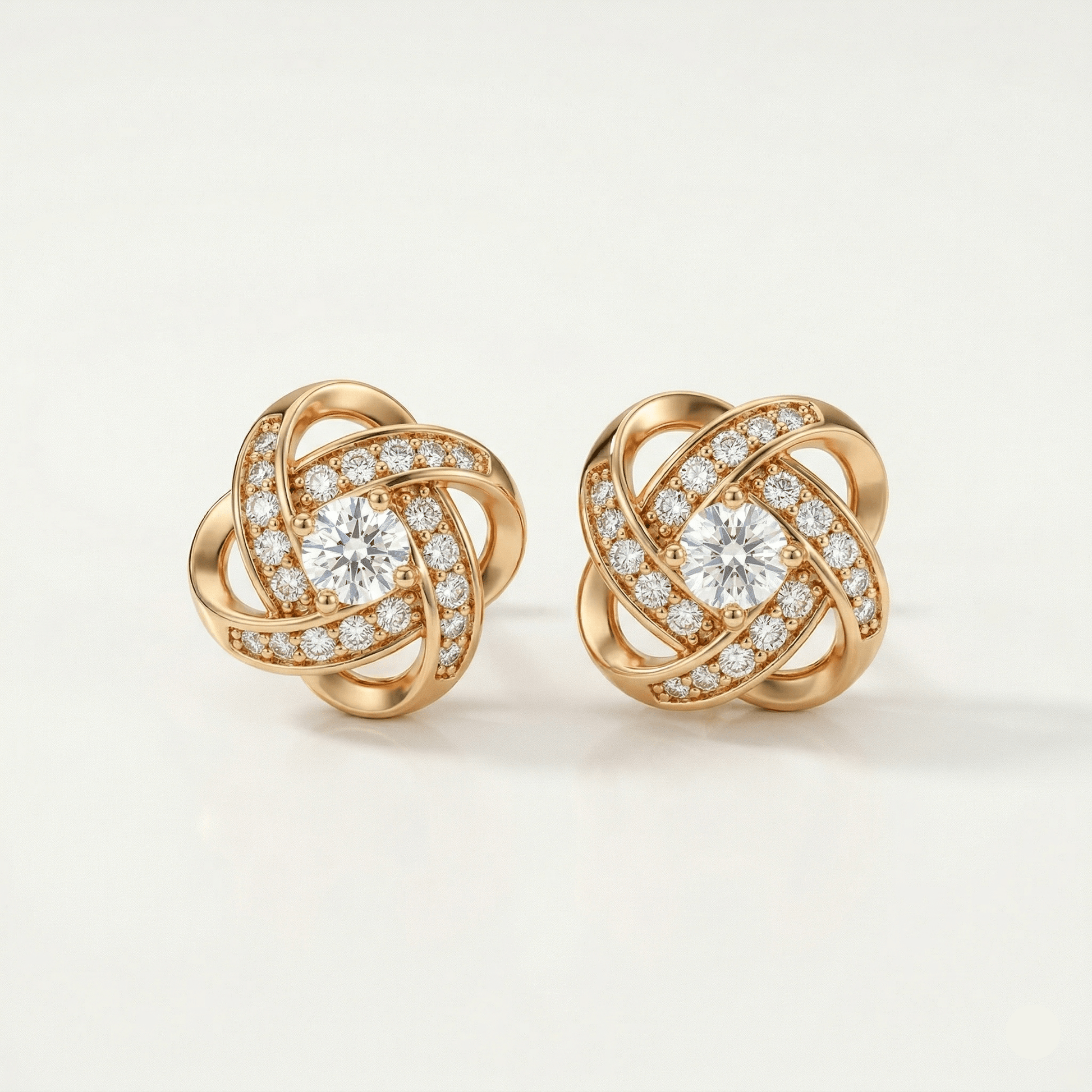 Aurelia Knot Zirconia Earrings - Orlumea