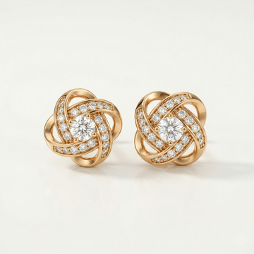 Aurelia Knot Zirconia Earrings - Orlumea