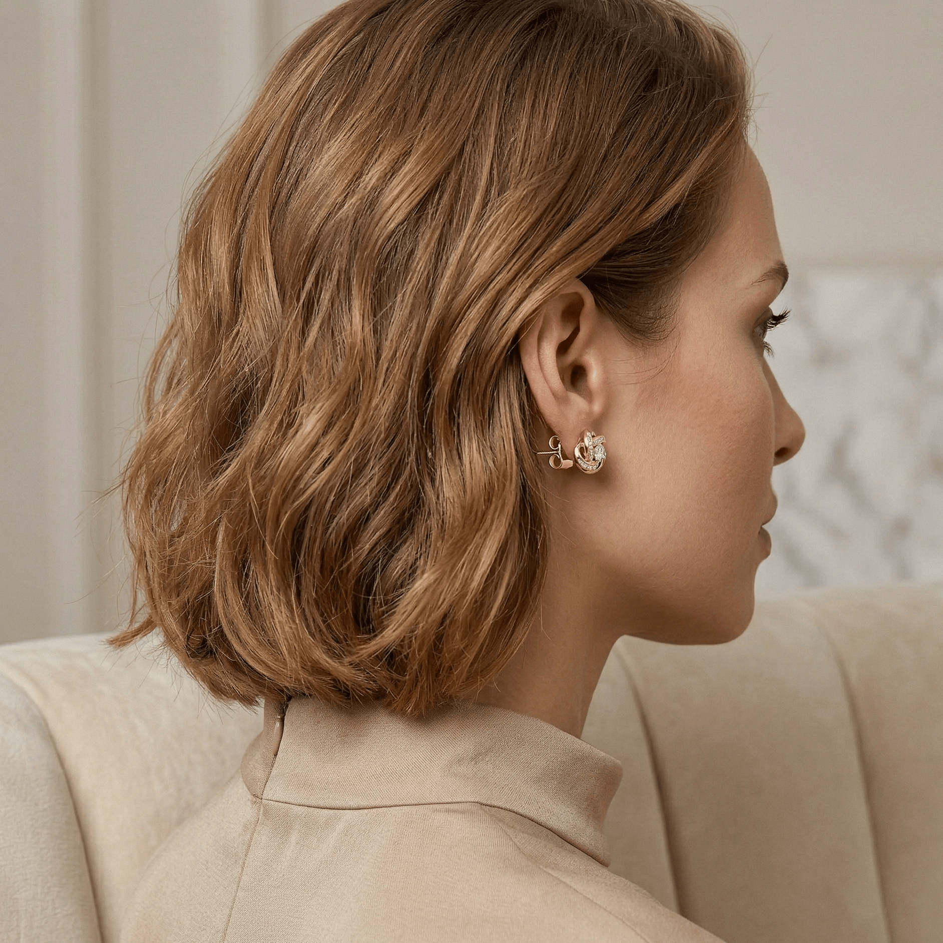 Aurelia Knot Zirconia Earrings - Orlumea