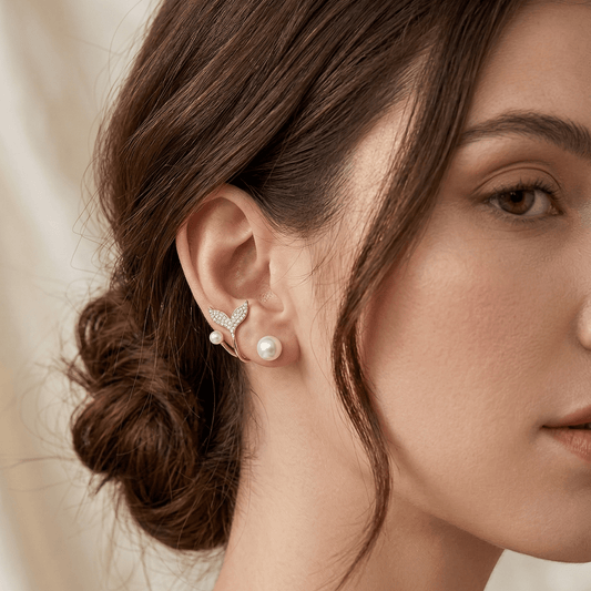 Aurelia Pearl Mermaid Earrings - Orlumea