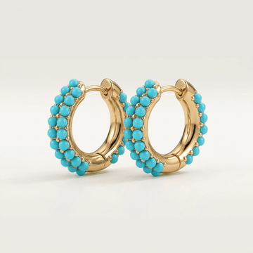 Aurelia Turquoise Luxe Hoops - Orlumea