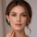 Aurelia Turquoise Luxe Hoops - Orlumea