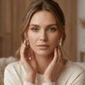 Aurelia Zirconia Gold Drop Earrings - Orlumea