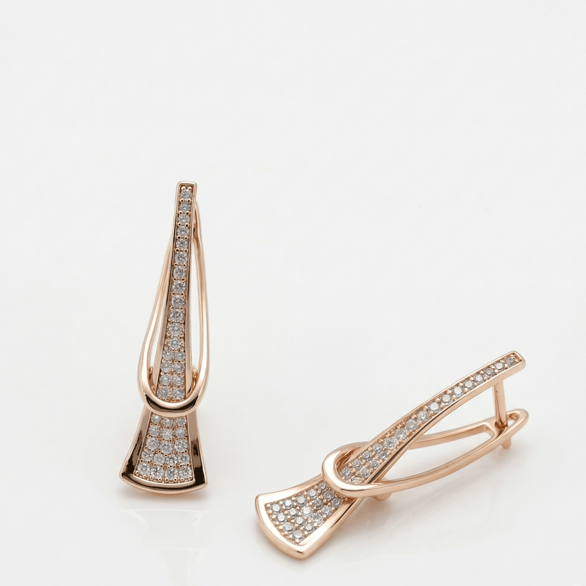 Aurelia Zirconia Gold Drop Earrings - Orlumea