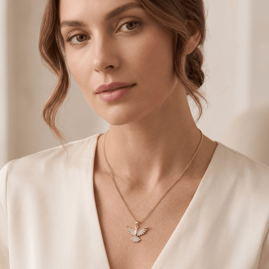 Aurelis Radiant Wing Necklace - Orlumea