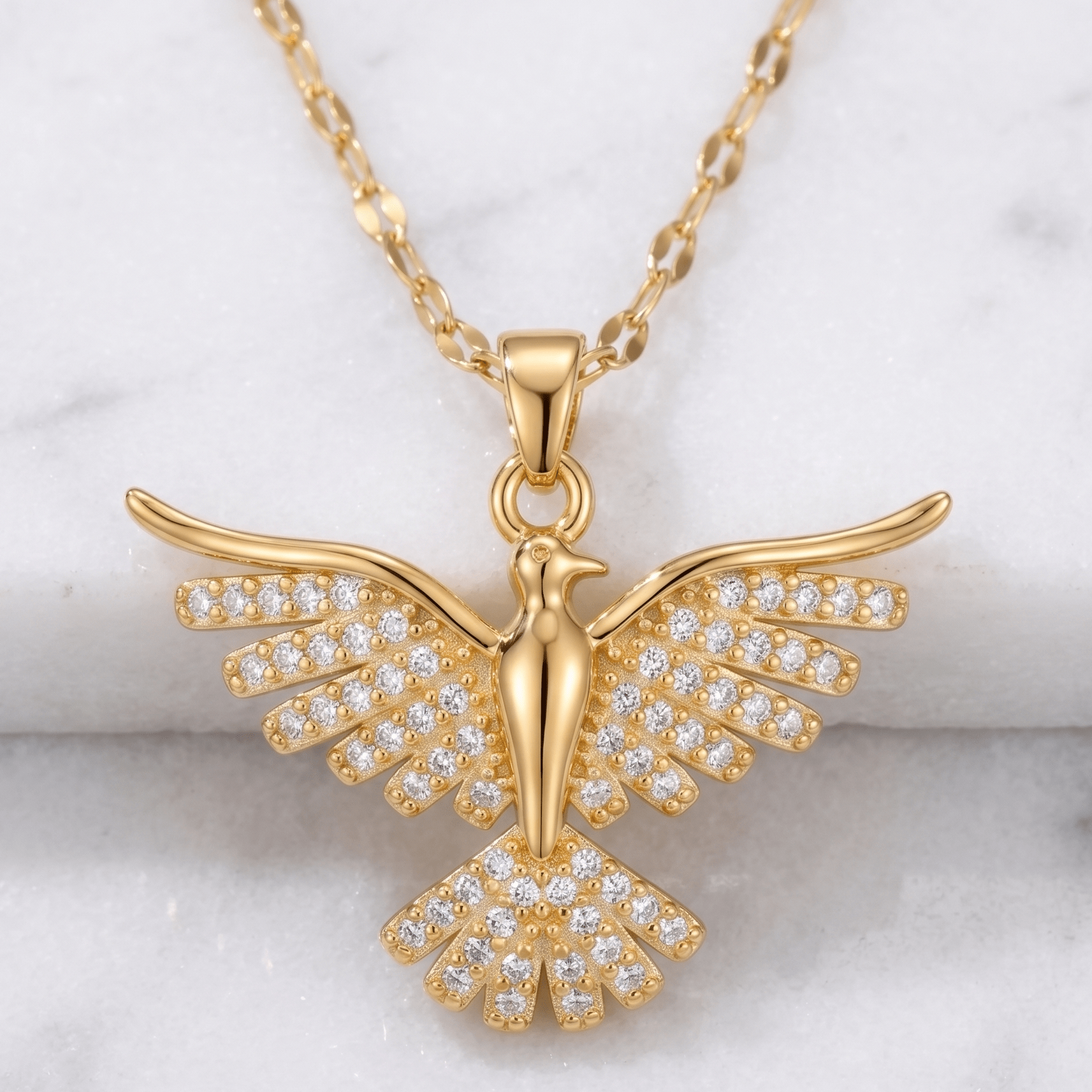 Aurelis Radiant Wing Necklace - Orlumea