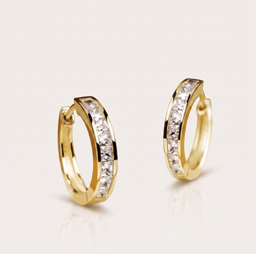 Aurelle Crystal Hoop Earrings - Orlumea