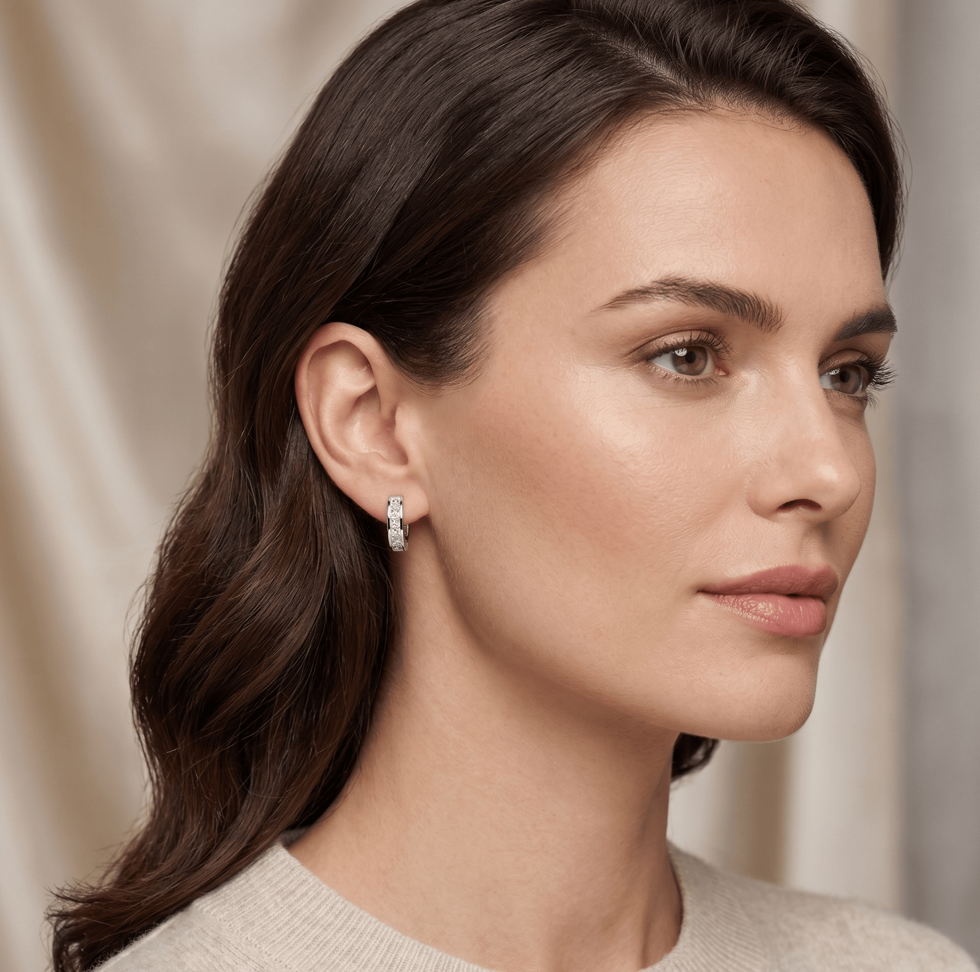 Aurelle Crystal Hoop Earrings - Orlumea
