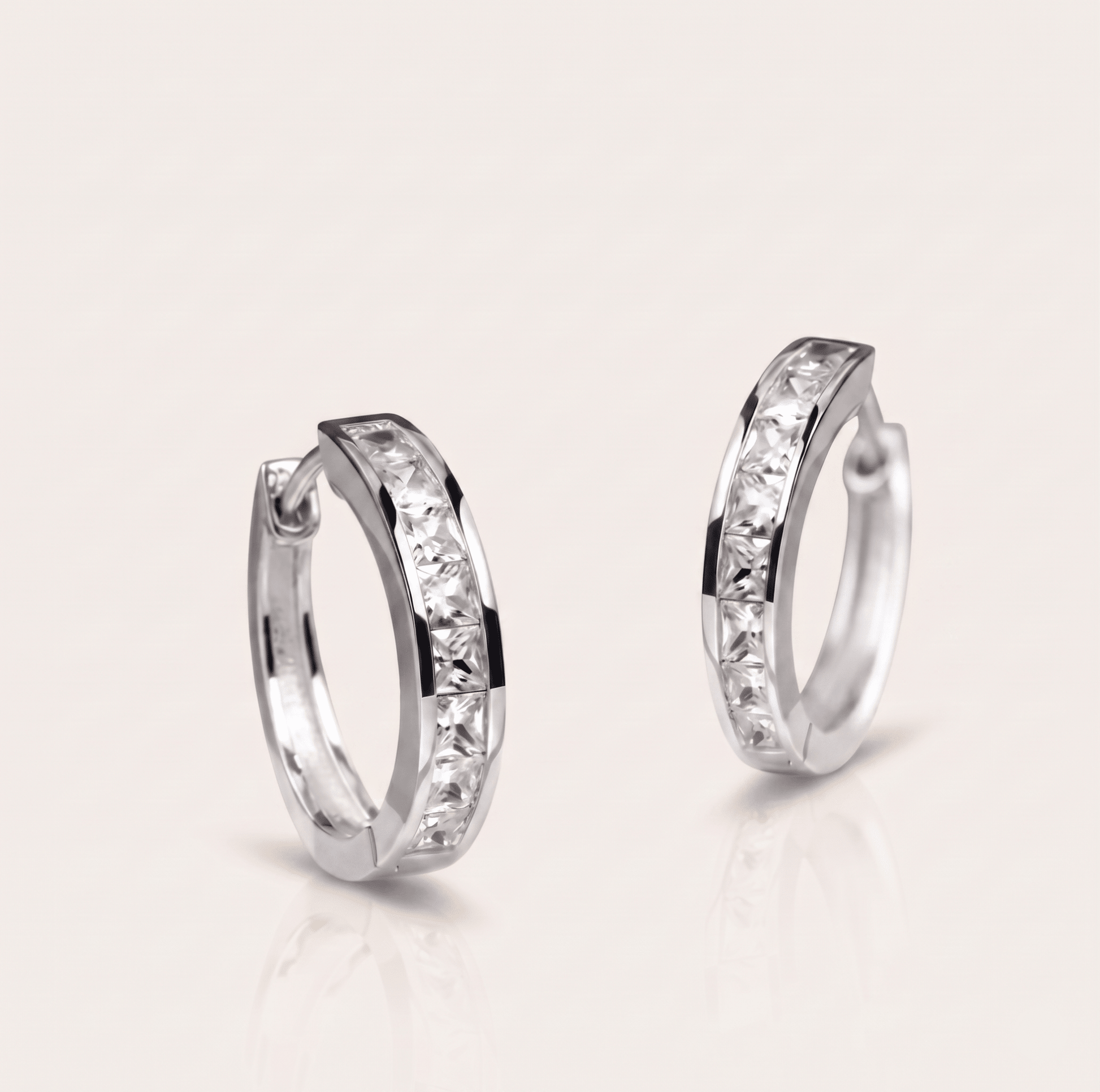 Aurelle Crystal Hoop Earrings - Orlumea