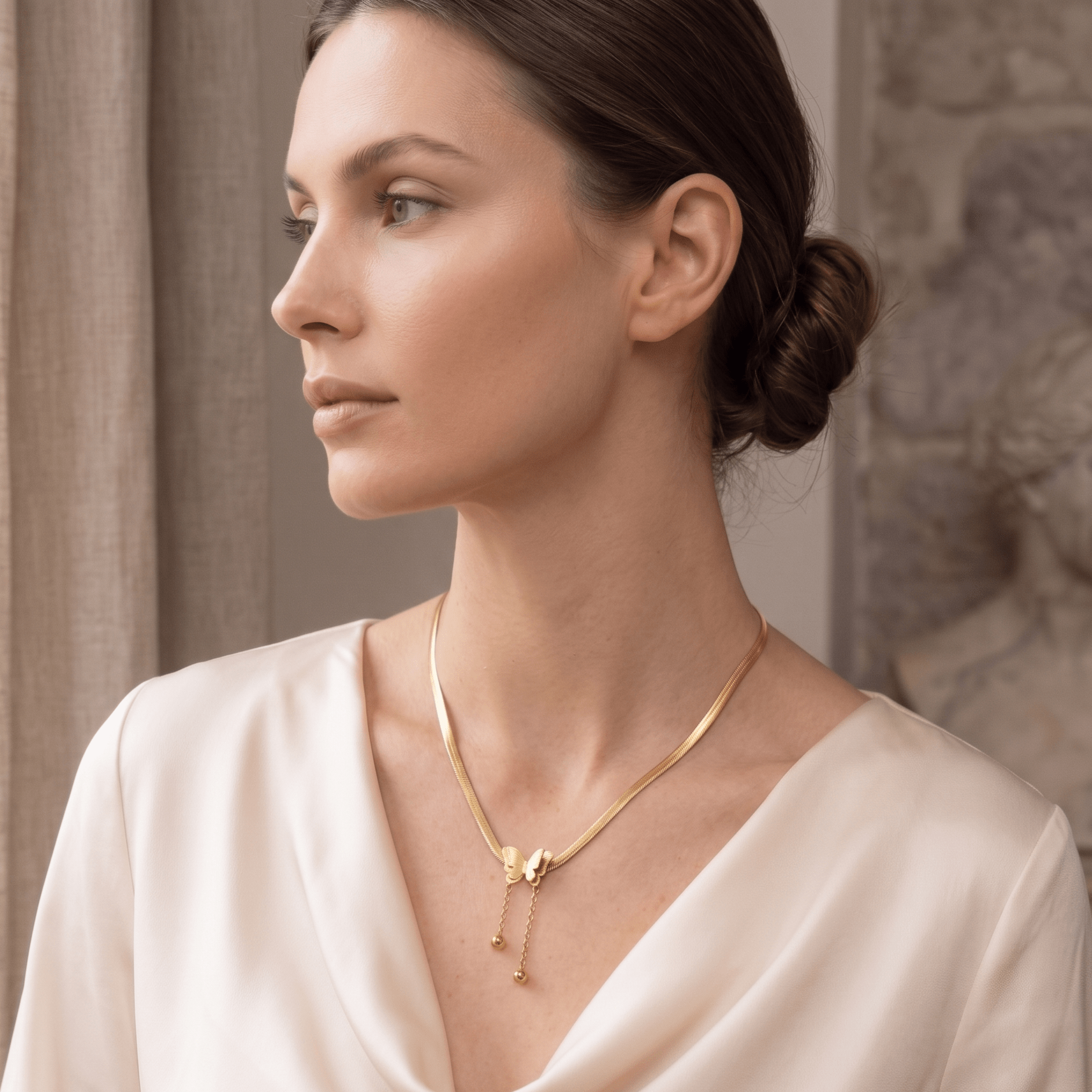 Aurora Butterfly Lariat Necklace - Orlumea