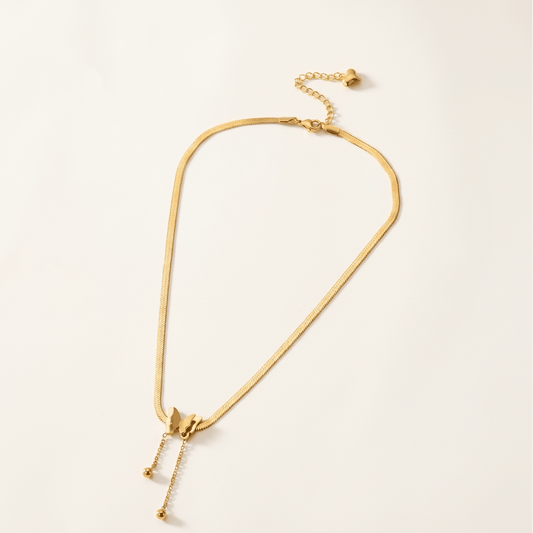 Aurora Butterfly Lariat Necklace - Orlumea