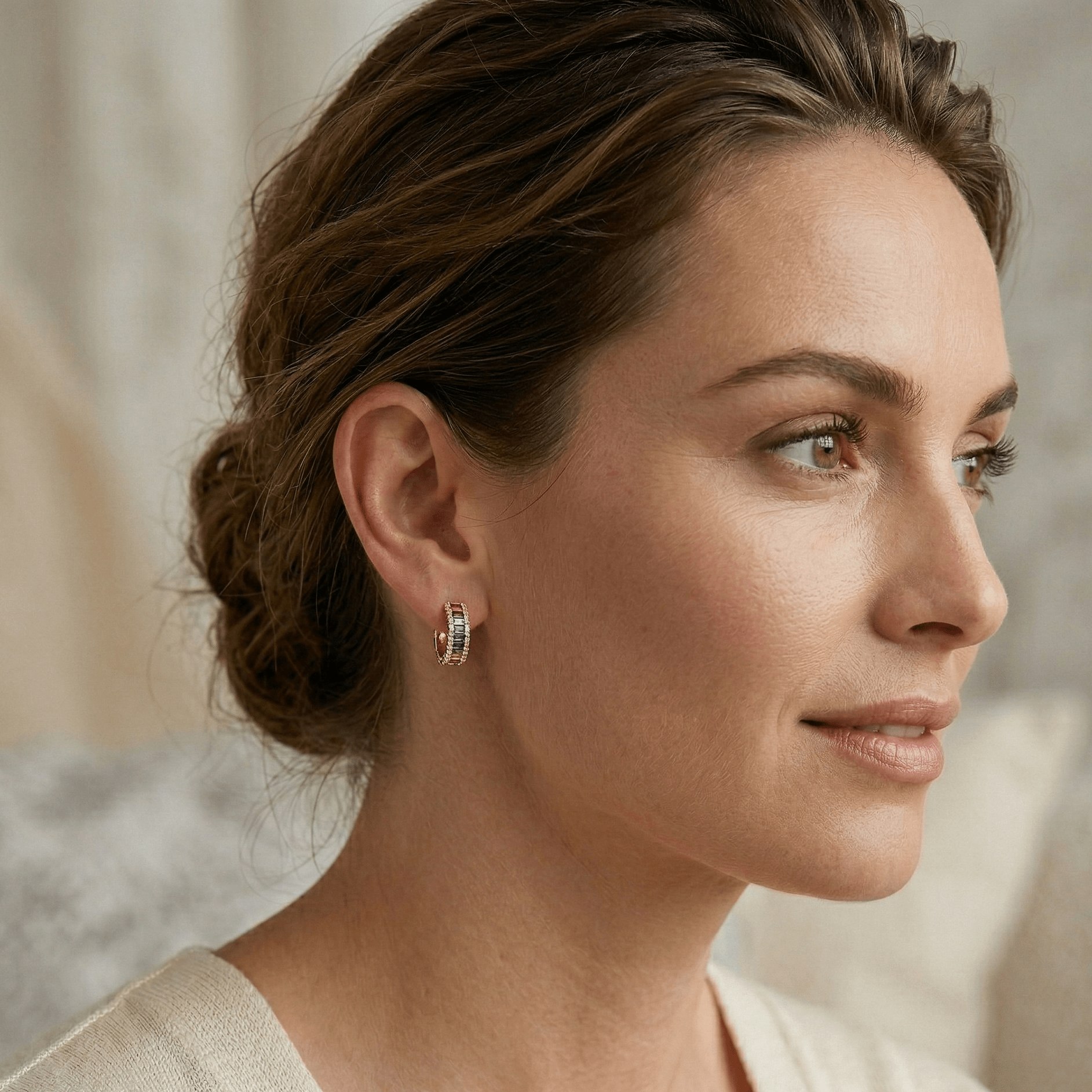 Aurora Crystal Hoop Earrings - Orlumea