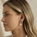 Aurora Pearl Hoop Earrings - Orlumea