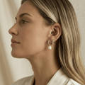 Aurora Pearl Hoop Earrings - Orlumea