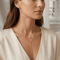 Celeste Crystal Drop Lariat Necklace - Orlumea