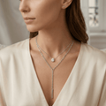 Celeste Crystal Drop Lariat Necklace - Orlumea