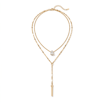 Celeste Crystal Drop Lariat Necklace - Orlumea