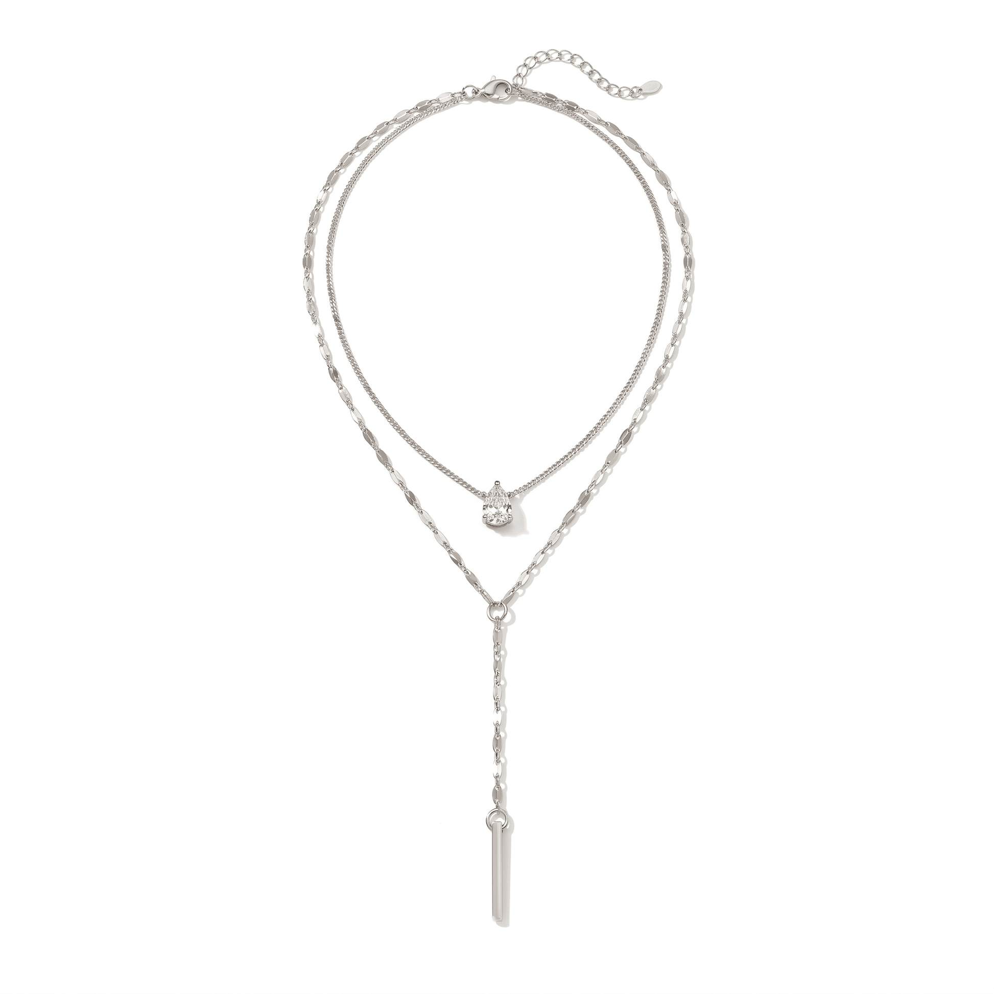 Celeste Crystal Drop Lariat Necklace - Orlumea
